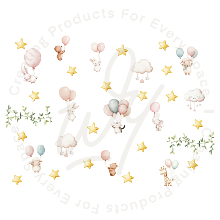 Animal Balloons Decal