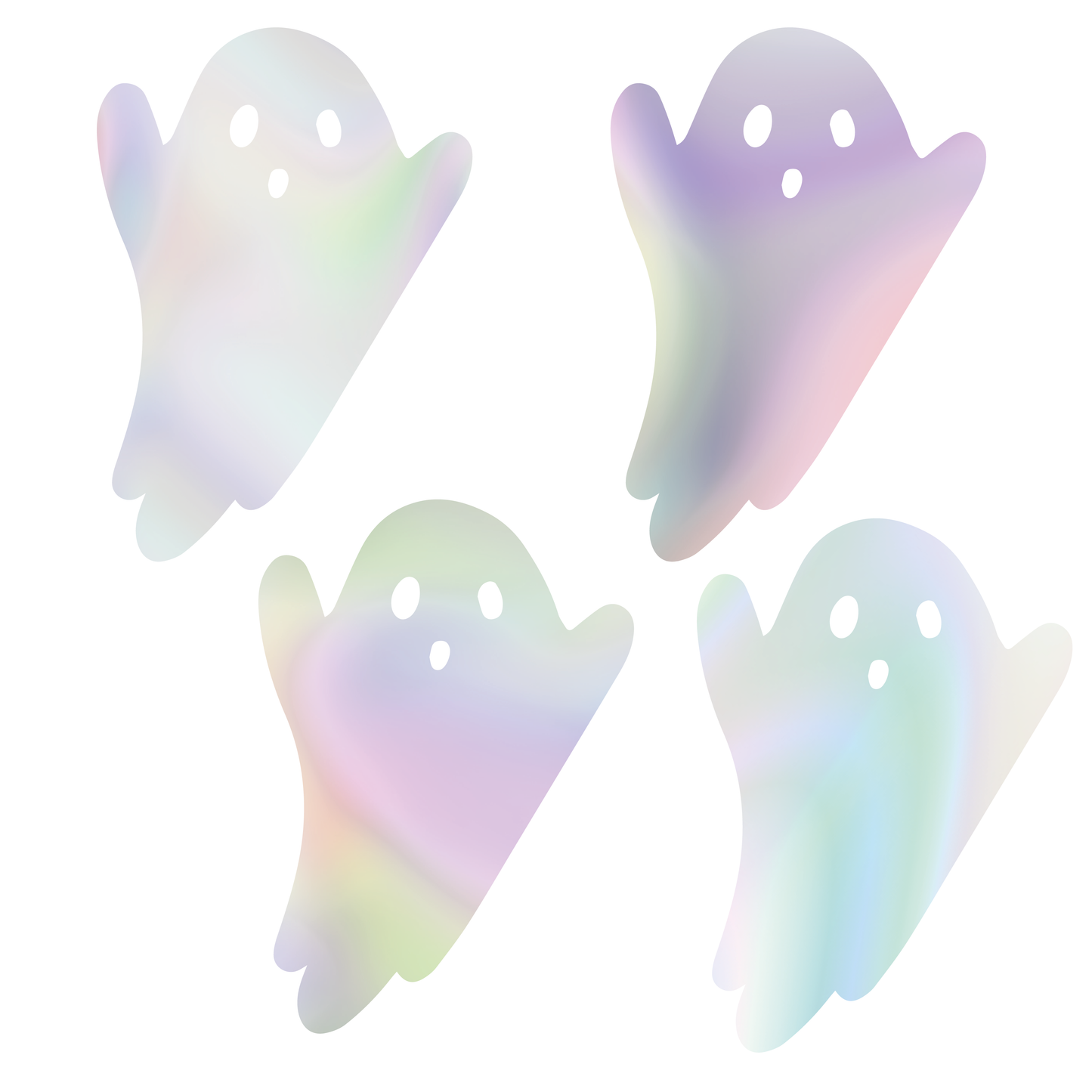 Not so scary Ghost Holographic - Decal para Ventana