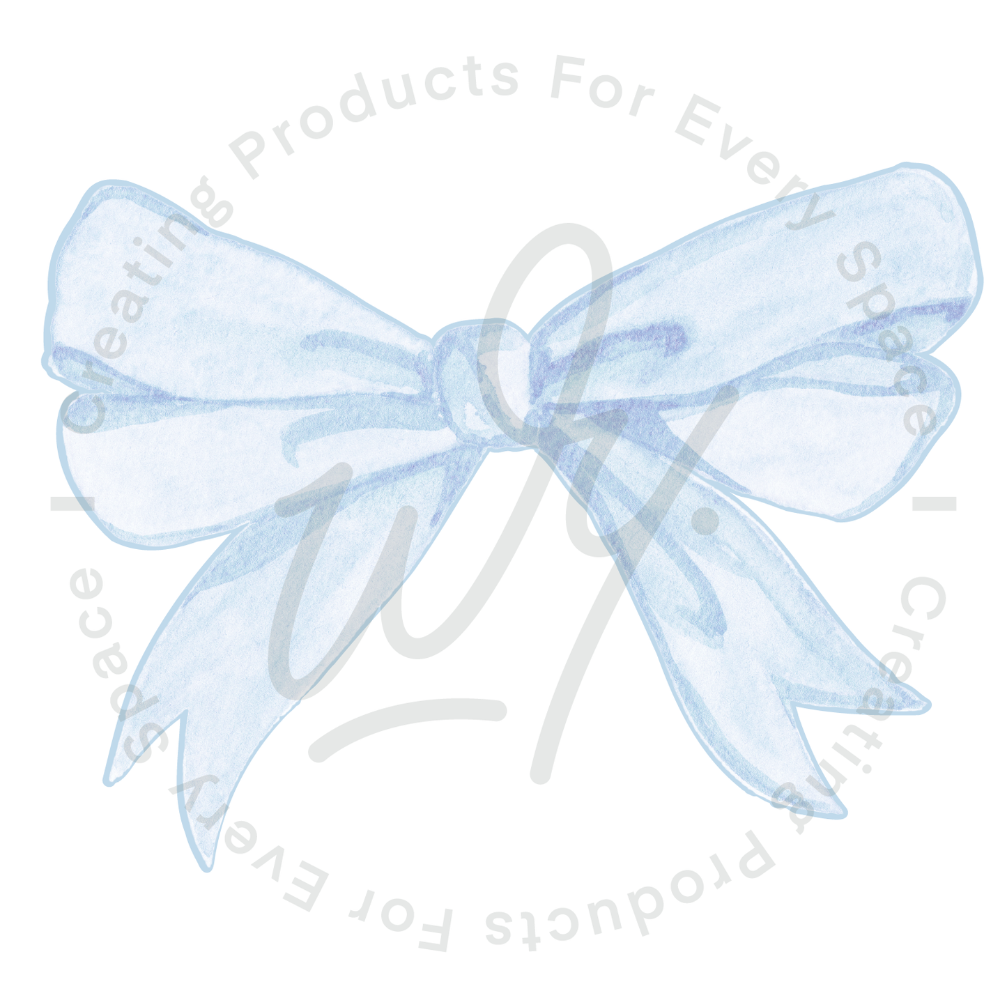 Cute Bow Blue Decal