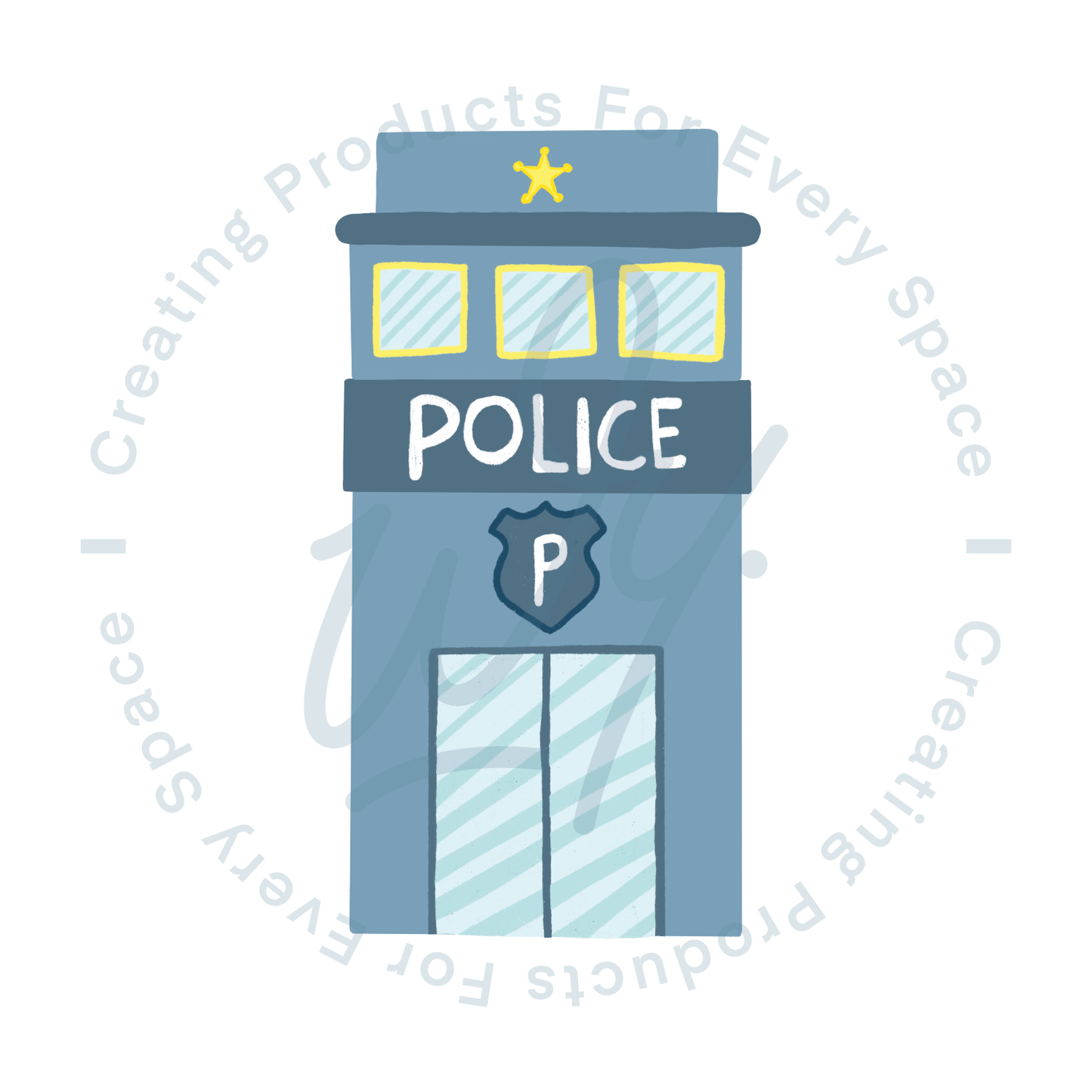 Police Station Decal